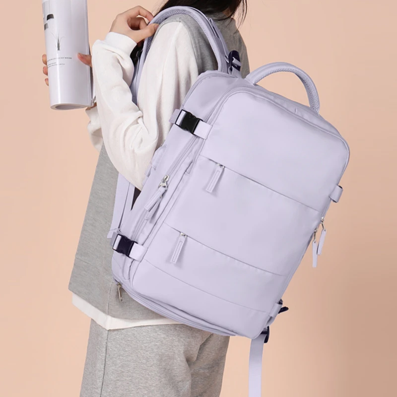 

Women Laptop Backpack Teenage Girl USB Charging School Backpack Shoe Bag Travel Backpack Outdoor Bag