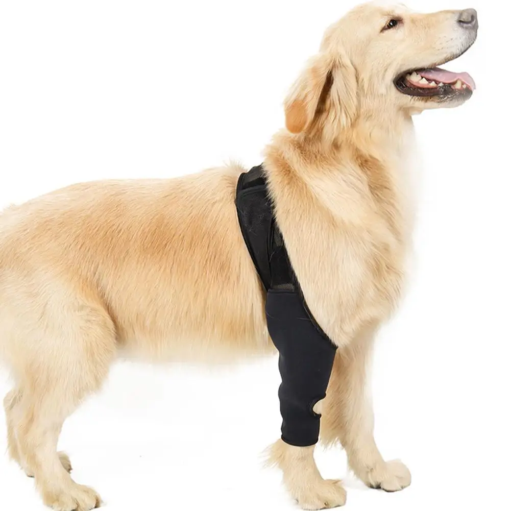 

Регулируемая повязка на колено для собак, повязка на ногу, защитное снаряжение с волшебными наклейками для ран собак, оздоровительное средс...