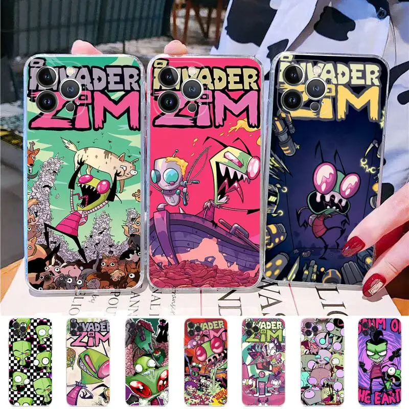 

Cartoon Invader Zim Phone Case Silicone Soft for iphone 14 13 12 11 Pro Mini XS MAX 8 7 6 Plus X XS XR Cover