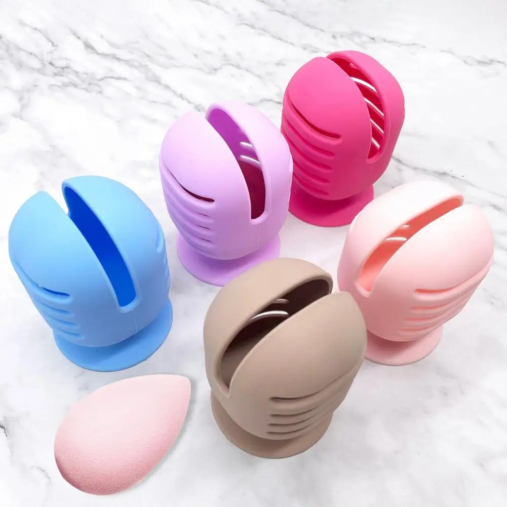 

Makeup Sponge Holder Silicone Beauty Sponge Storage Box Egg Stand Powder Puff Drying Holder Mildew Proof Cosmetic Puff Case