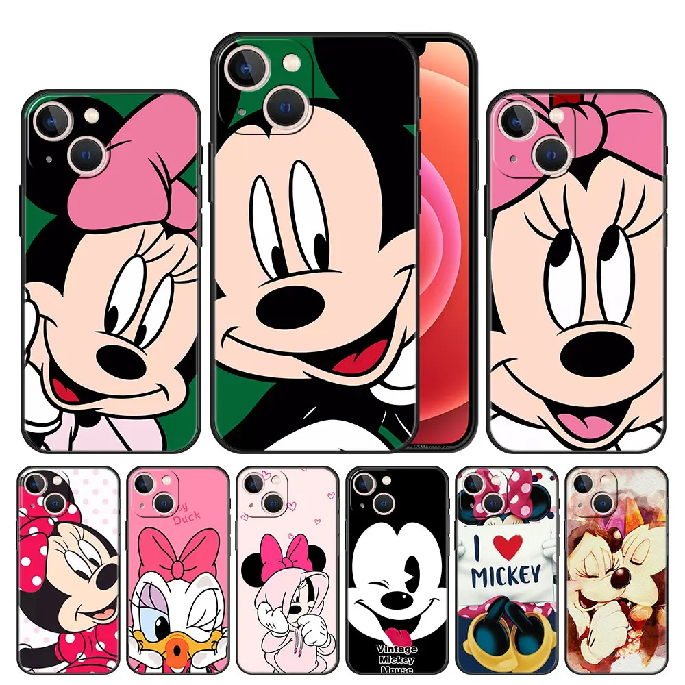 

Phone Case Cover for iPhone 11 12 13 Pro Max Xs 7 8 Plus 6 5 SE XR Mini TPU Back Shell Official Print Disney Mickey Minnie Cool