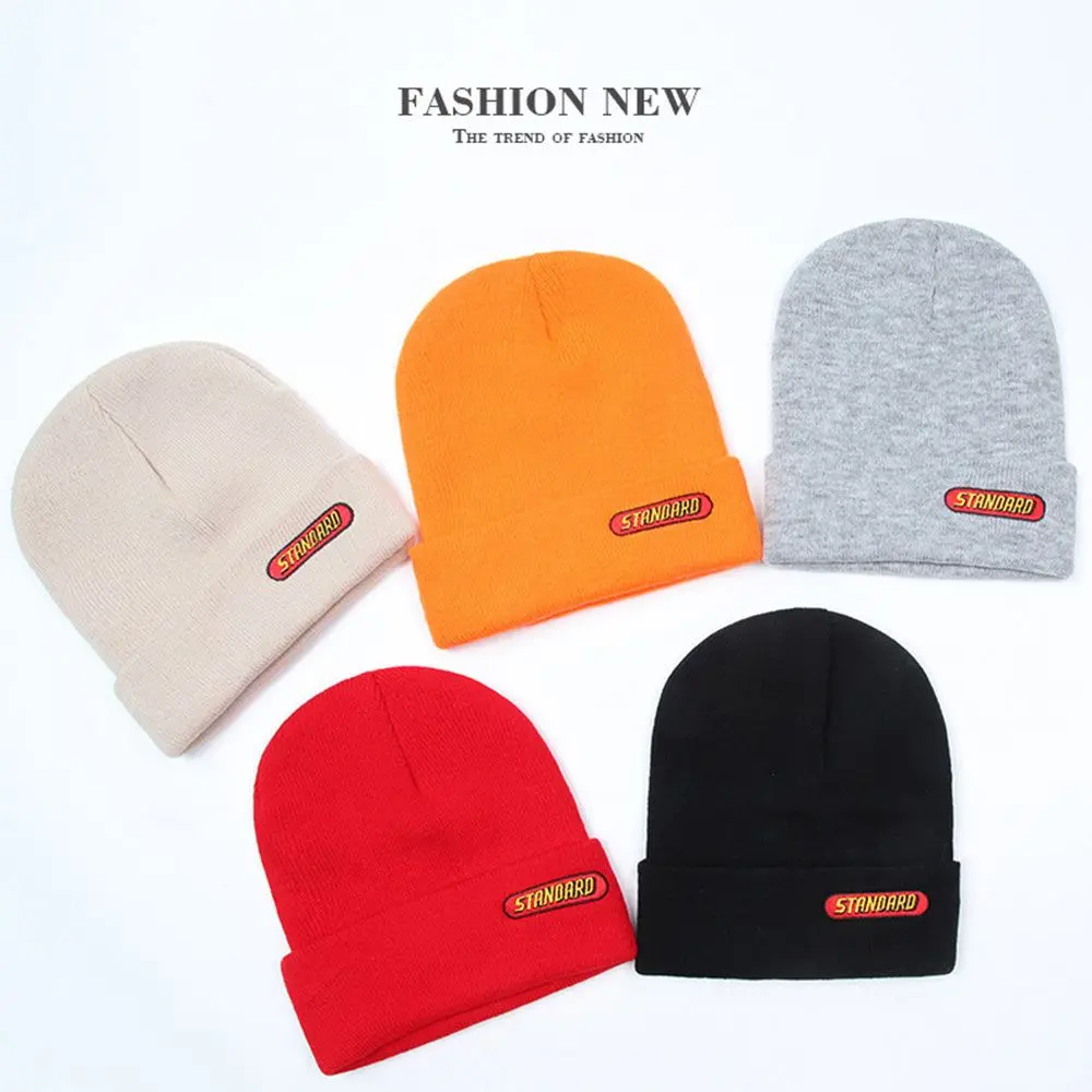 

High Quality Woman/Men Solid Cute New Winter Autumn Hats Knitted Beanies Female Beanie Caps Warmer Bonnet