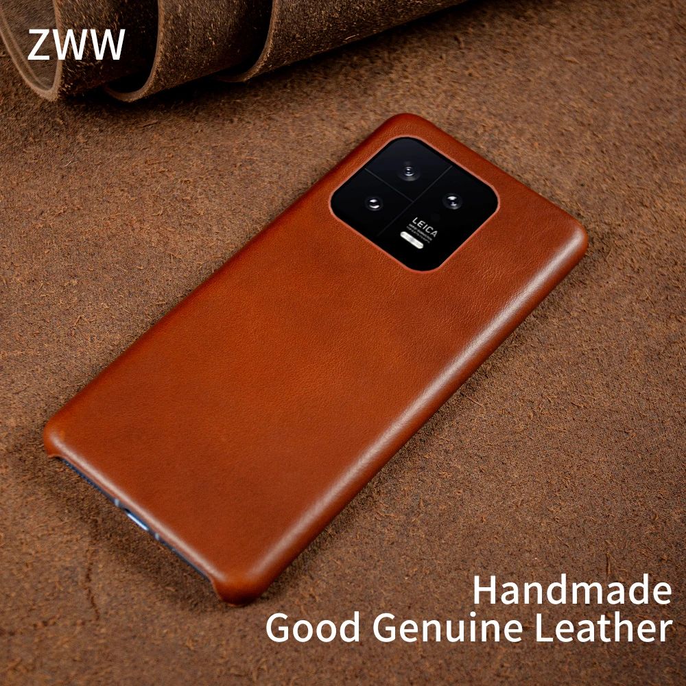 

Hand Made Oil Wax Leather Phone Case For Xiaomi 13 13 Pro Cover Pattern Genuine For Poco Series Mi 12Pro 12SUltra Mi12Lite 12X
