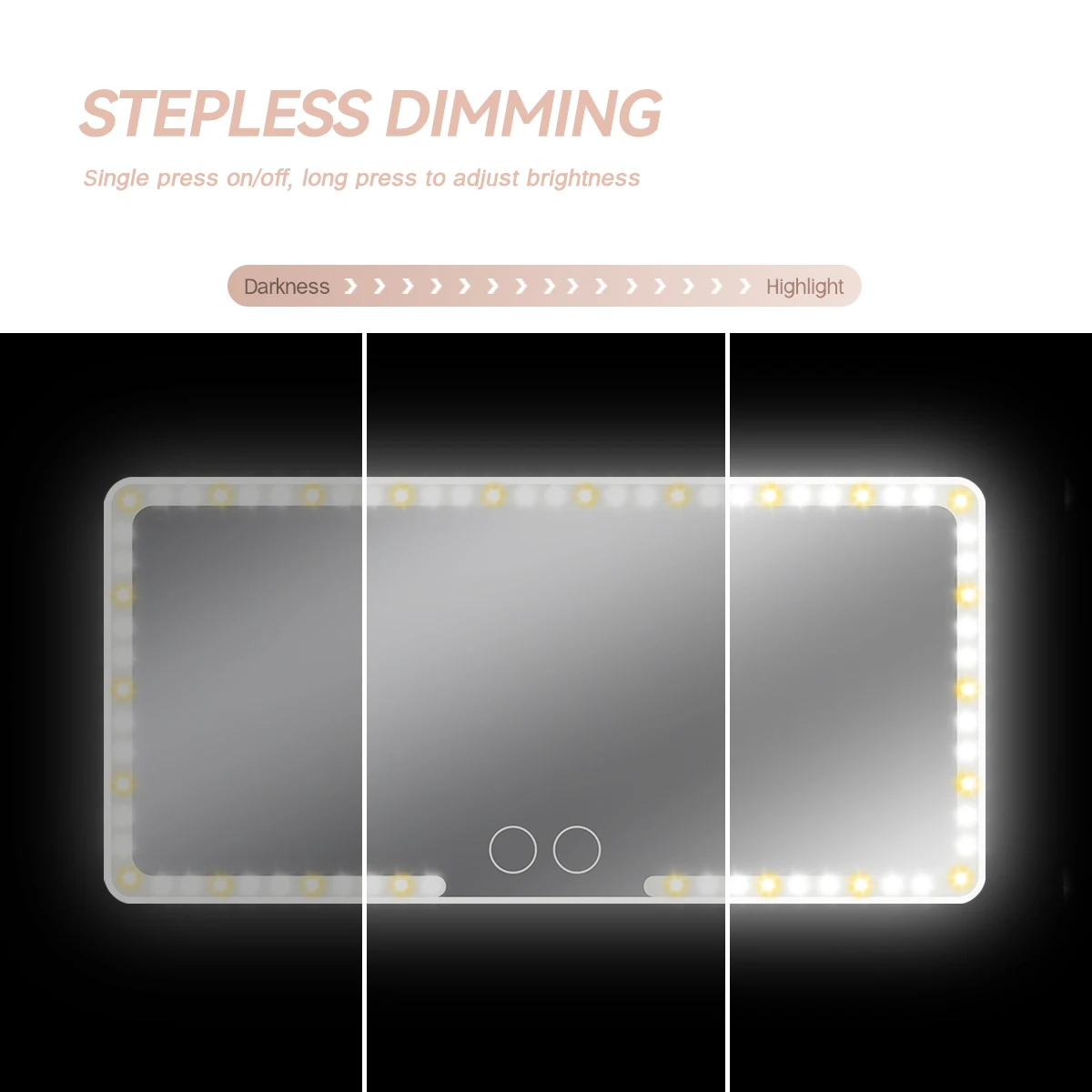 Зеркало для макияжа HD улучшенная версия светодиодный 3 режима регулируемое