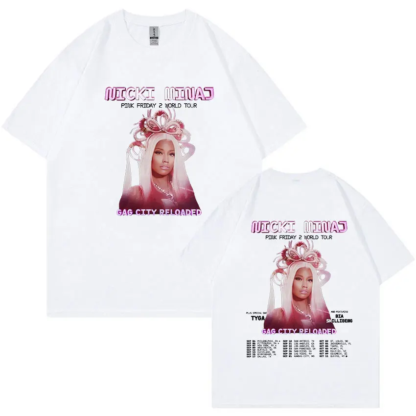 Футболка Nicki Minaj Мужская/Женская винтажная Модная хлопковая футболка оверсайз в