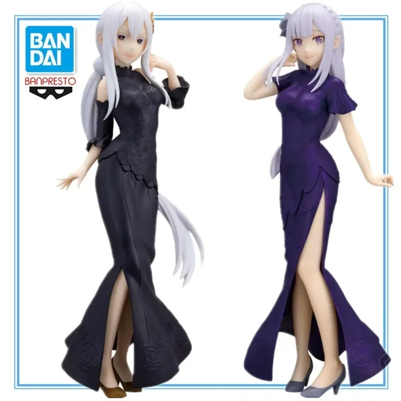 В наличии Bandai BANPRESTO аниме Re:ZERO-start Life In other World- GLITTER &amp GLAMOURS-ECHIDNA- Rem ПВХ фигурки