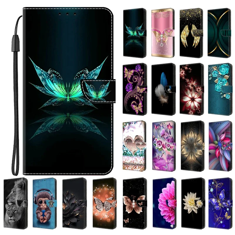 Фото Чехол S21 + для телефона Samsung Galaxy S21 FE Ultra S21Plus S21FE 5G G990B G998B, Кожаные чехлы, Магнитная флип-подставка, симпатичный чехол-кошелек №1