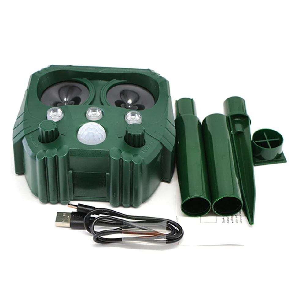 Ультразвуковой Репеллент Для Животных На Солнечной Энергии Водонепроницаемый