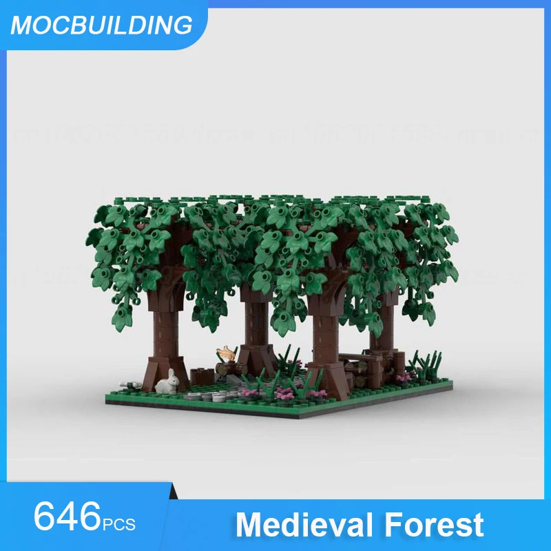 

MOC Building Blocks Medieval Forest Trees Model DIY Assemble Bricks Castle Series Educational Creative Kids Toys Gifts 646PCS