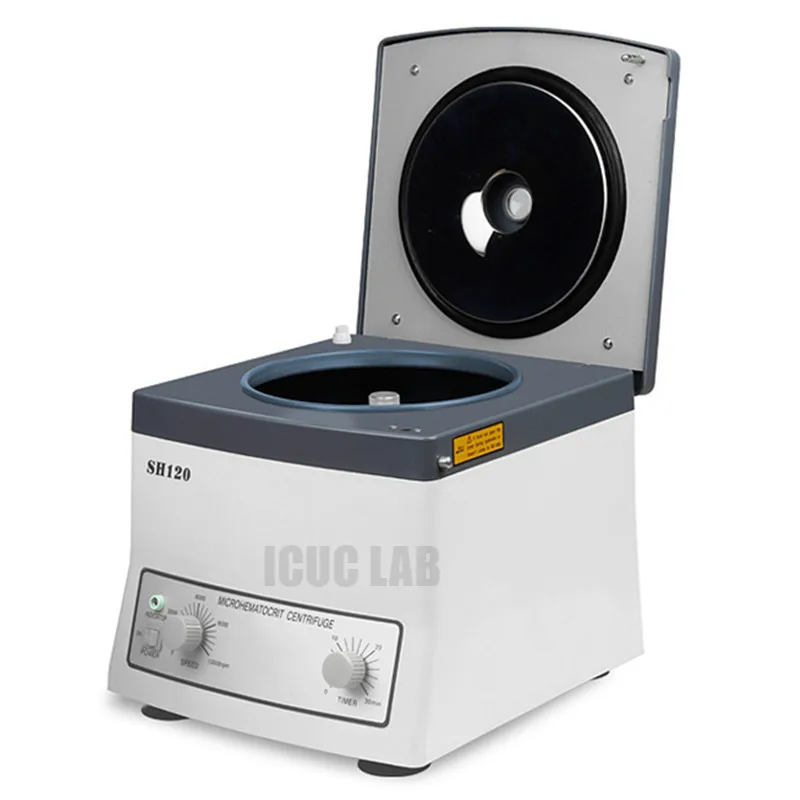 Ceny SH120 Tabletop Micro Hematokryt Szkoła Laboratorium Krwi PRP Maszyna Wirówka 15300xg Z 24 Probówkami Kapilarnymi Wirówka