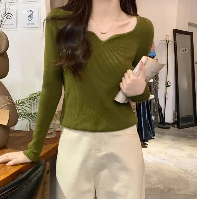 

Женский вязаный Топ с V-образным вырезом