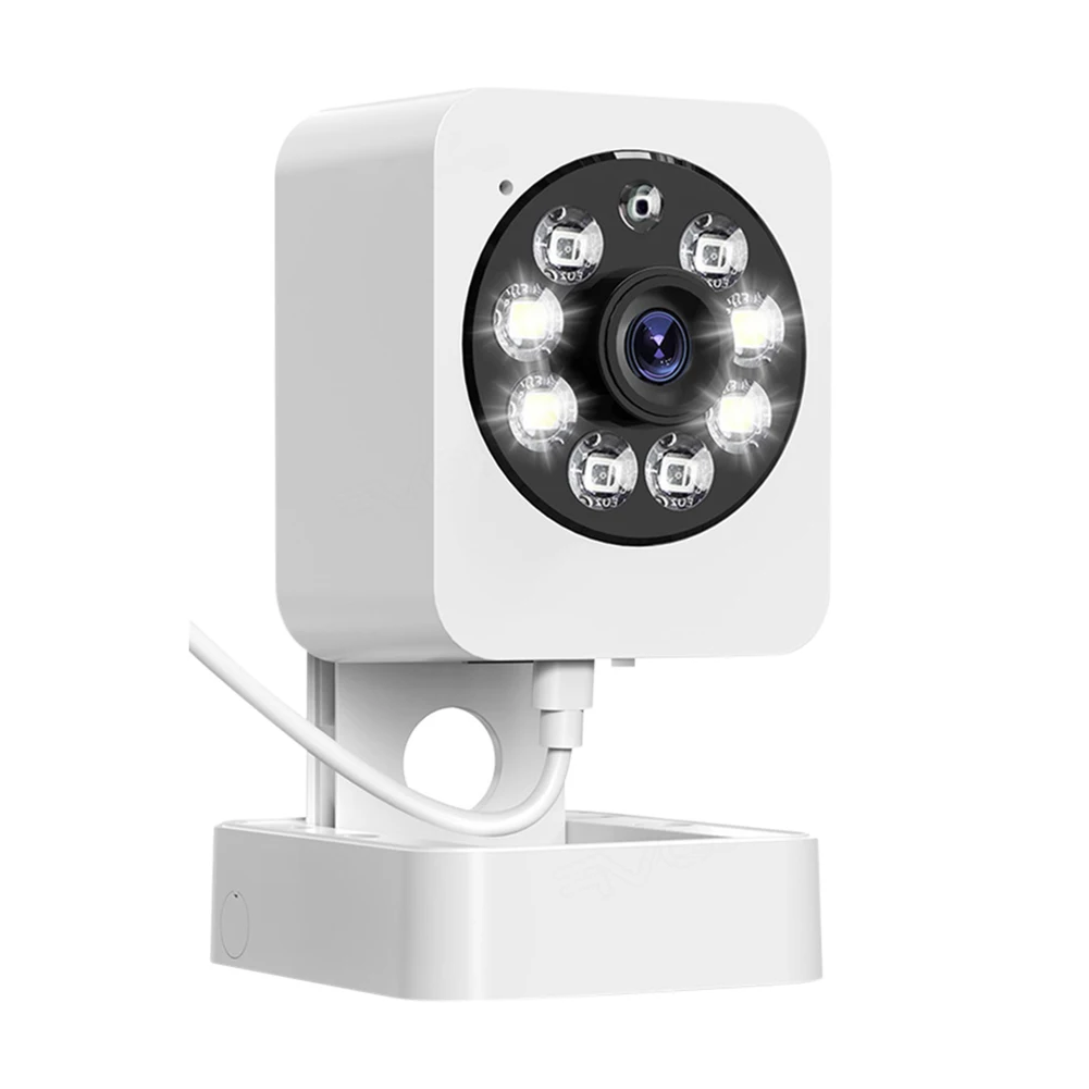 

Tuya CCTV Surveillance Camera As Night Light 2.4G Wifi Security Camera Support 128GB TF Card 360 Rotation 3 Modes Audio Intercom