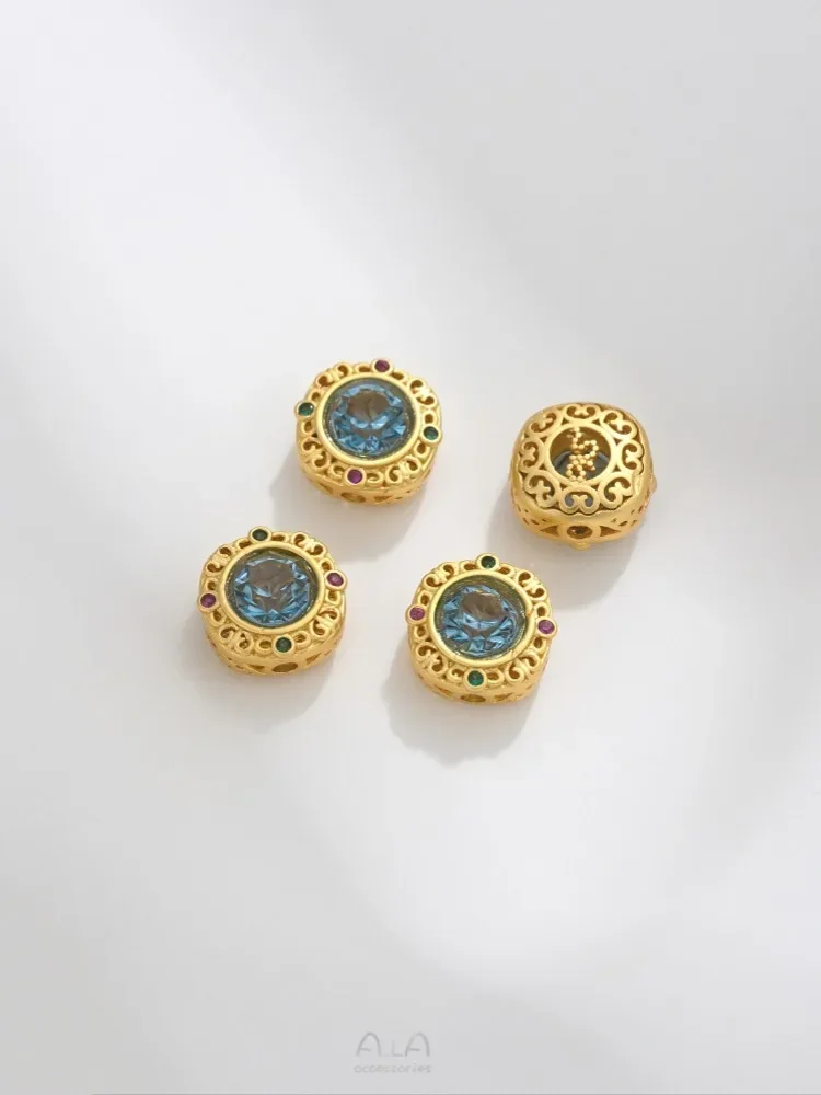 Матовое золото древний метод инкрустированный цирконием камень кошачий глаз