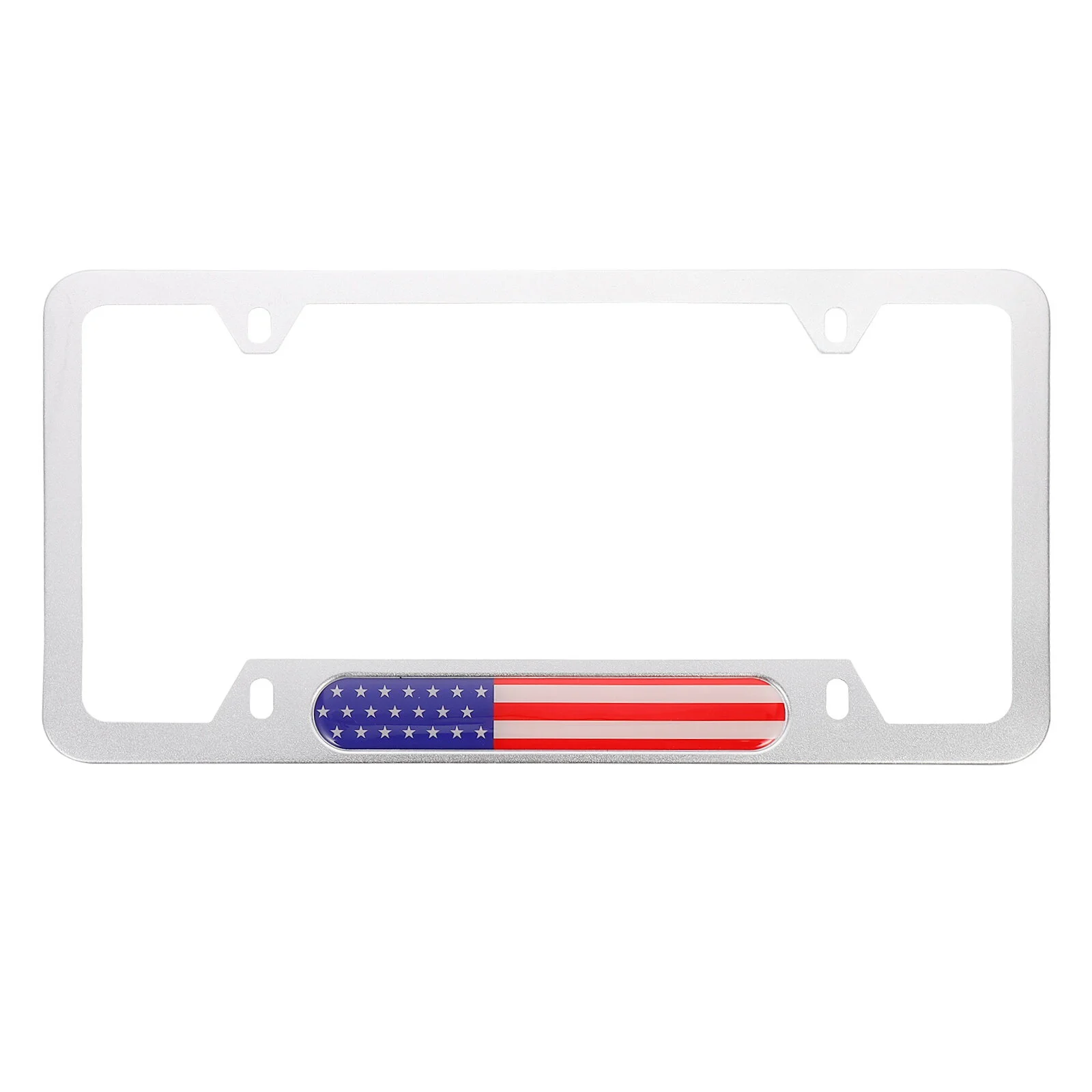

License Plate Frame Cover Car Covers Auto Usa Flags Vehicle Aluminum Alloy Frames American