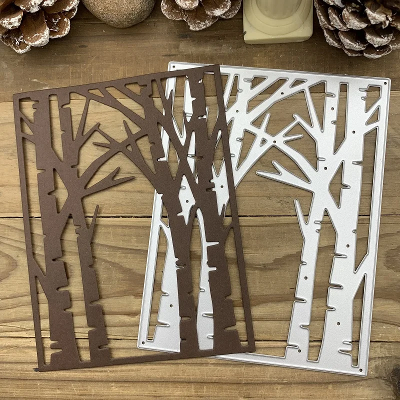 

Birch Tree Forest Frame Metal Cutting Dies Stencils For DIY Scrapbooking Decorative Embossing Handcraft Die Cutting Template