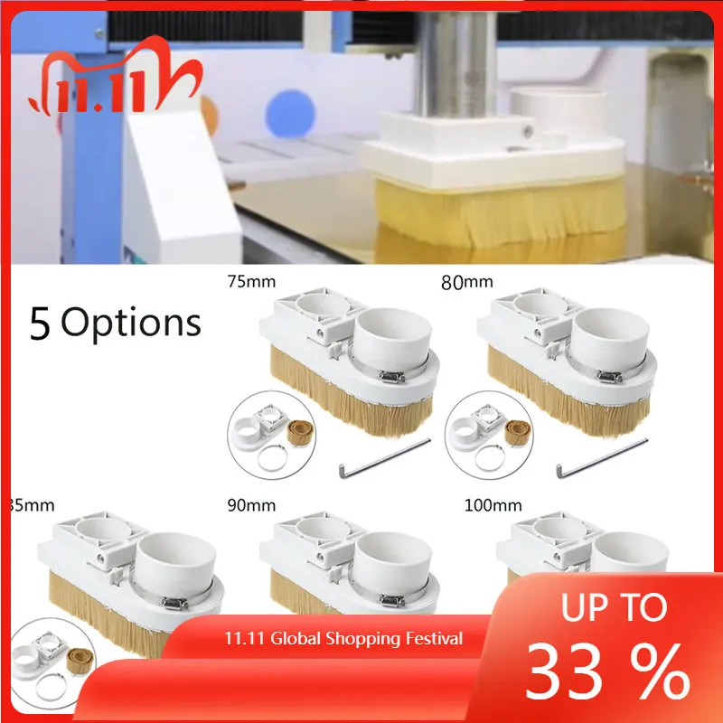 

Spindle Dust Cover Collector For CNC Router Engraving Milling Machine Woodworking Power Tools 75/80/85/90/100mm CNC Dust Shoe