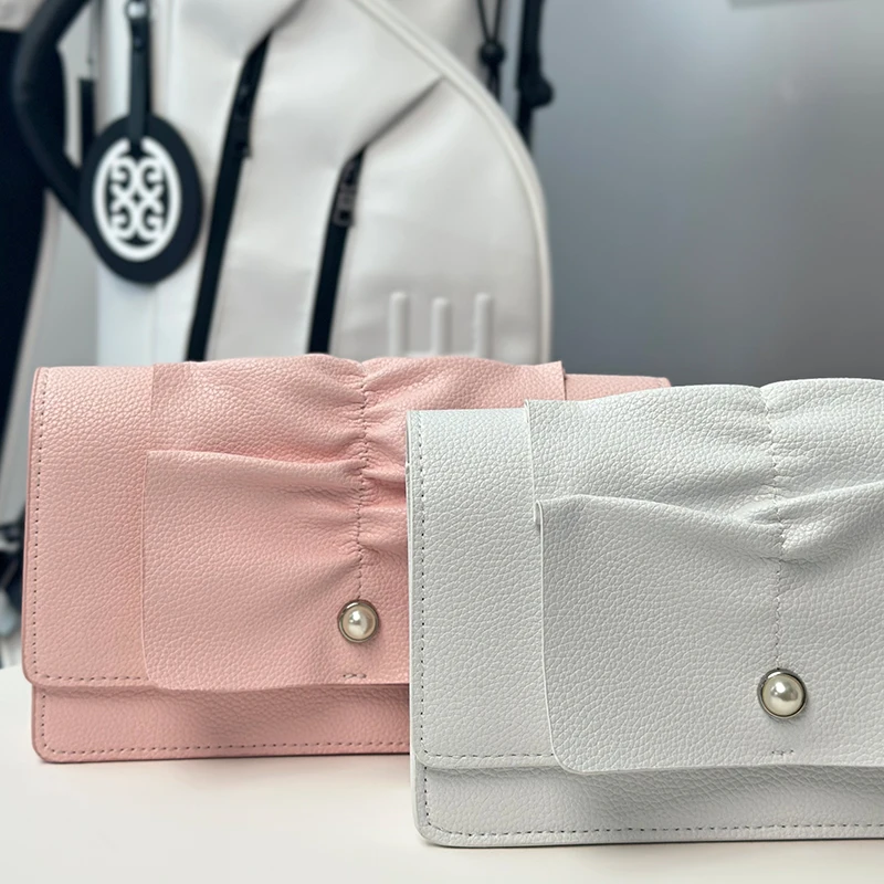 

Golf Waist Bag Women's Leather Ball Bag Fashion Belt Bag Set Golf Ball Storage Bag