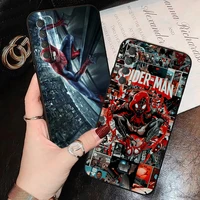 marvel spider man phone case for huawei p smart z 2019 2020 2021 p40 p30 p20 p10 lite 5g black soft funda silicone cover coque
