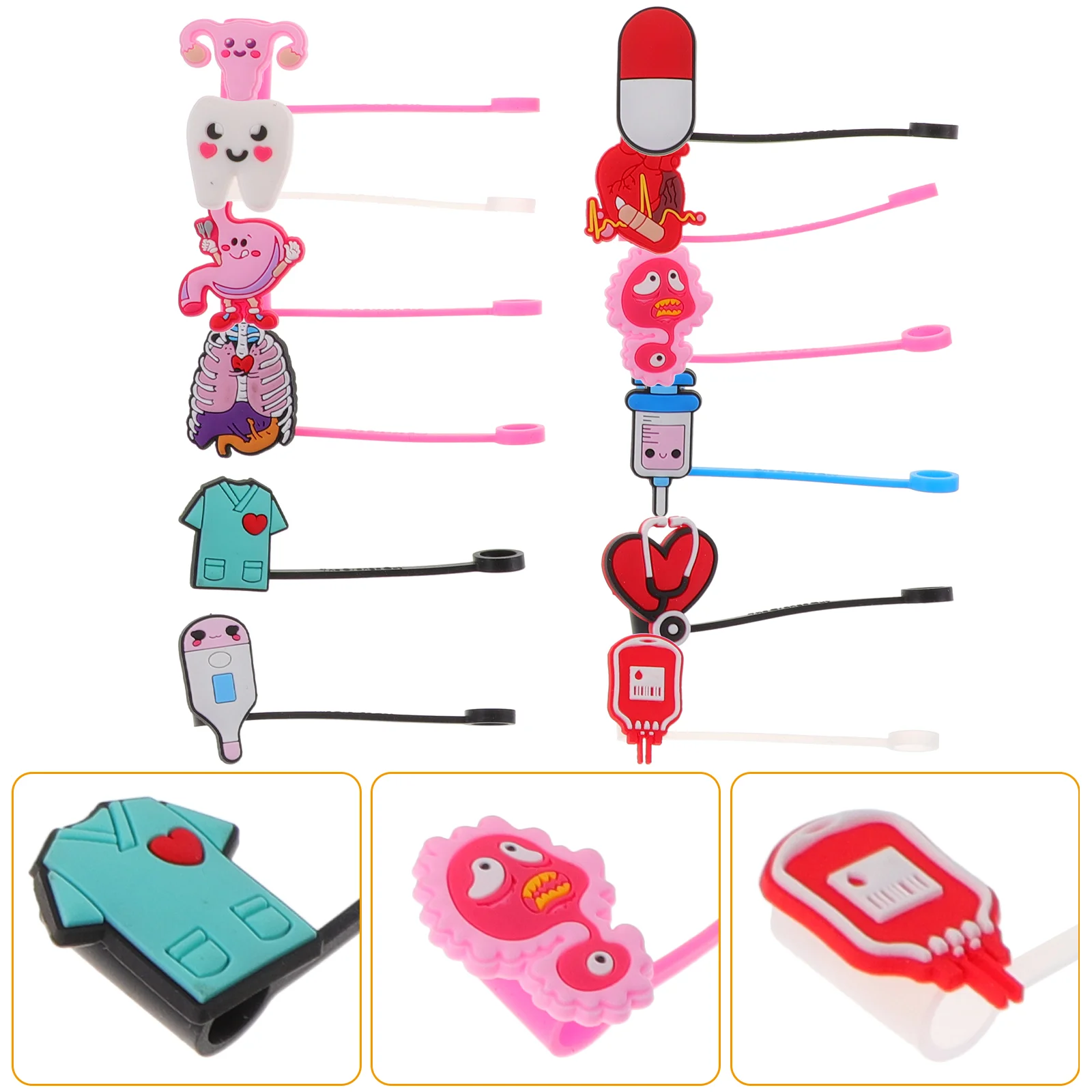 12 шт. силиконовые соломенные пылезащитные чехлы для многоразовых соломинок