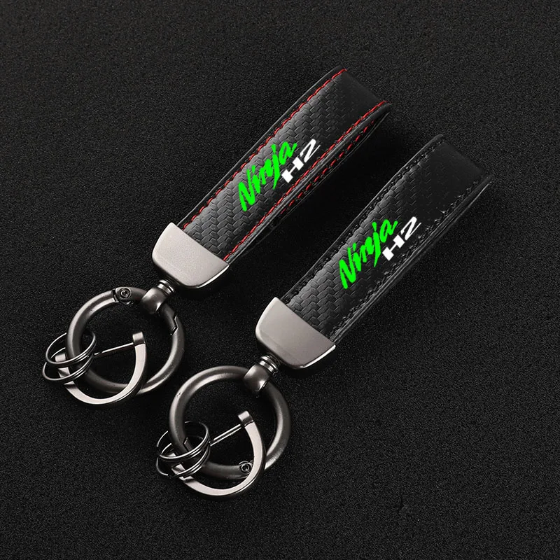 

High-Grade Carbon Fiber Motorcycle Keychain Holder Keyring for KAWASAKI NINJAH2 Accessories