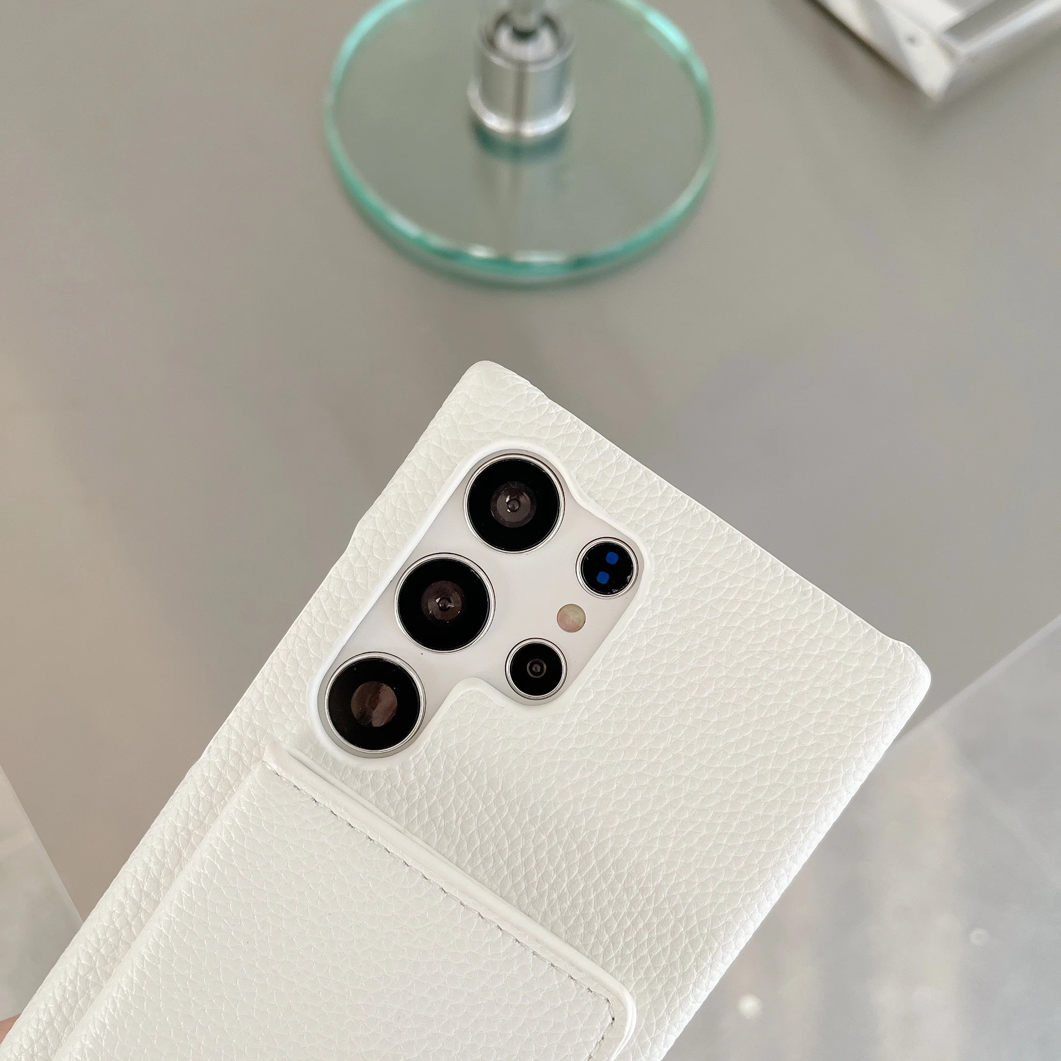 Fashion Litchi Leather Neck Shoulder Strap Phone Case For Samsung S23 Ultra S20 S21 S22 Note 8 9 10 20 Crossbody Wallet Cover