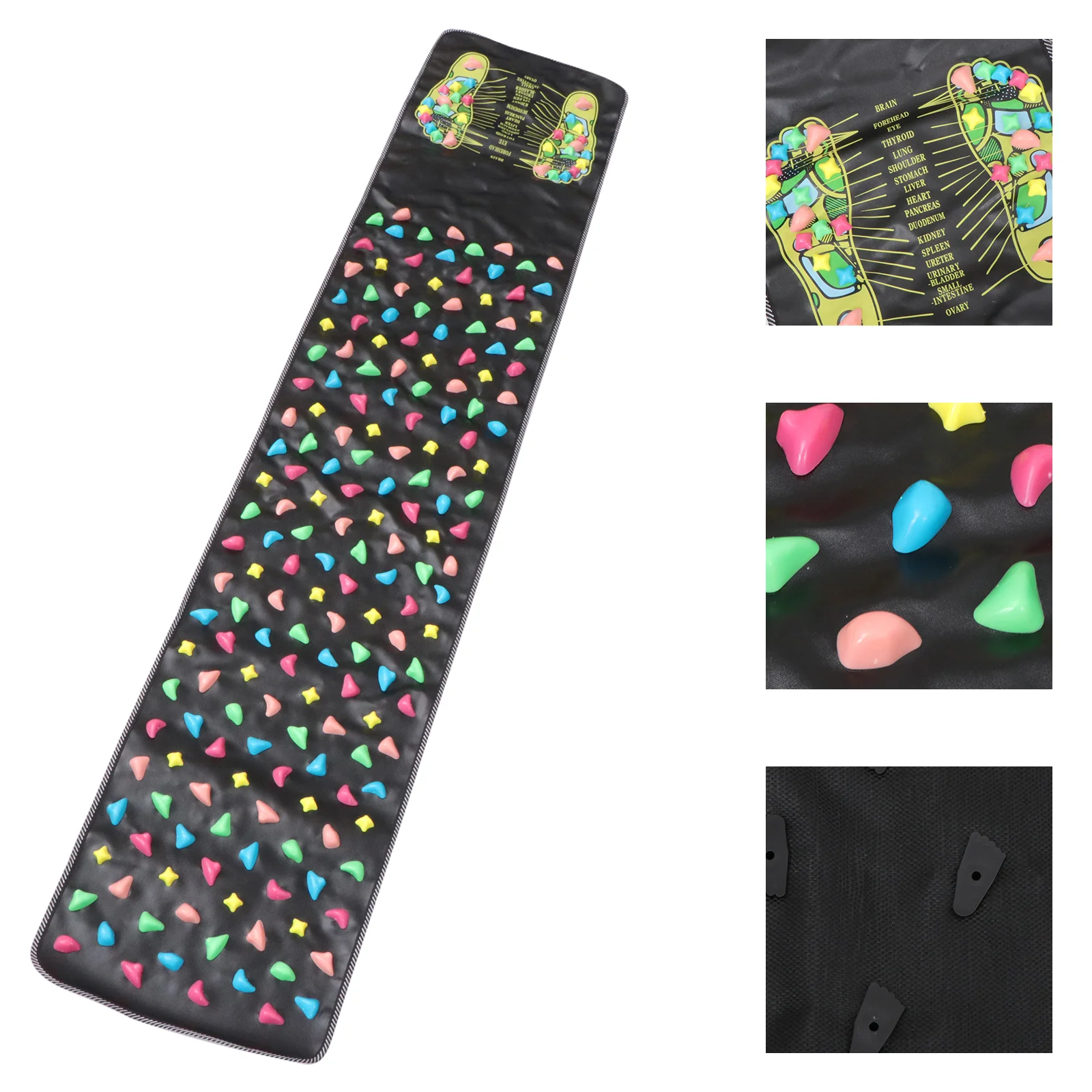 

Walk Stone Foot Massage Mat Acupressure Foot Relax Pressure Muscle Pain Relieve Mat 175x35cm