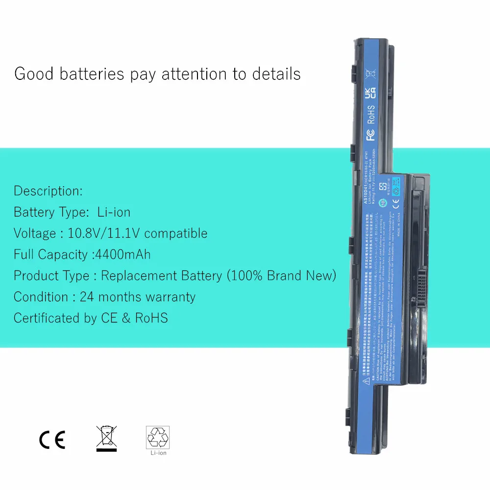 Фото Аккумулятор для ноутбука Acer Aspire 4771G 5253 5741 5750 5755 7551 7560G 7741G 7750G AS10D61 AS10D71 AS10D73 AS10D81 AS10D3E AS10D5E №2