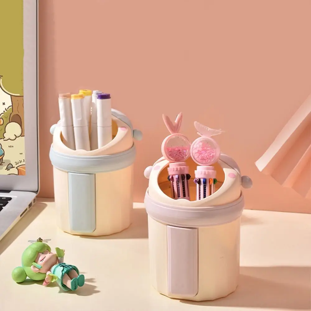 

Desk Pen Holder Pencil Makeup Storage Box Desktop Organizer Stand Case School Office Stationery