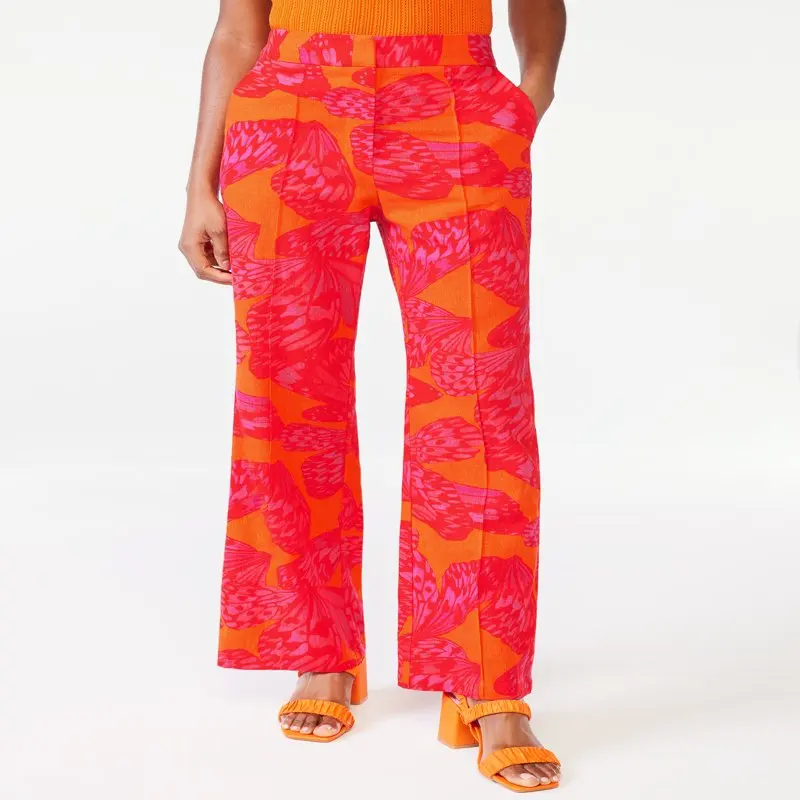 

HMCN Women`s High Waist Pleated Wide Leg Pant