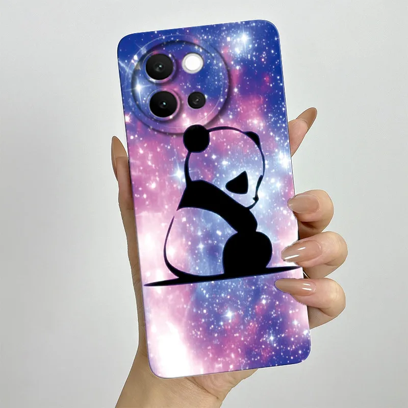 For Vivo V40 Lite 5G V40Lite Phone Case Soft Silicone Sweet Painted Protective Back Cover Cute Cartoon Printed Shell Casing