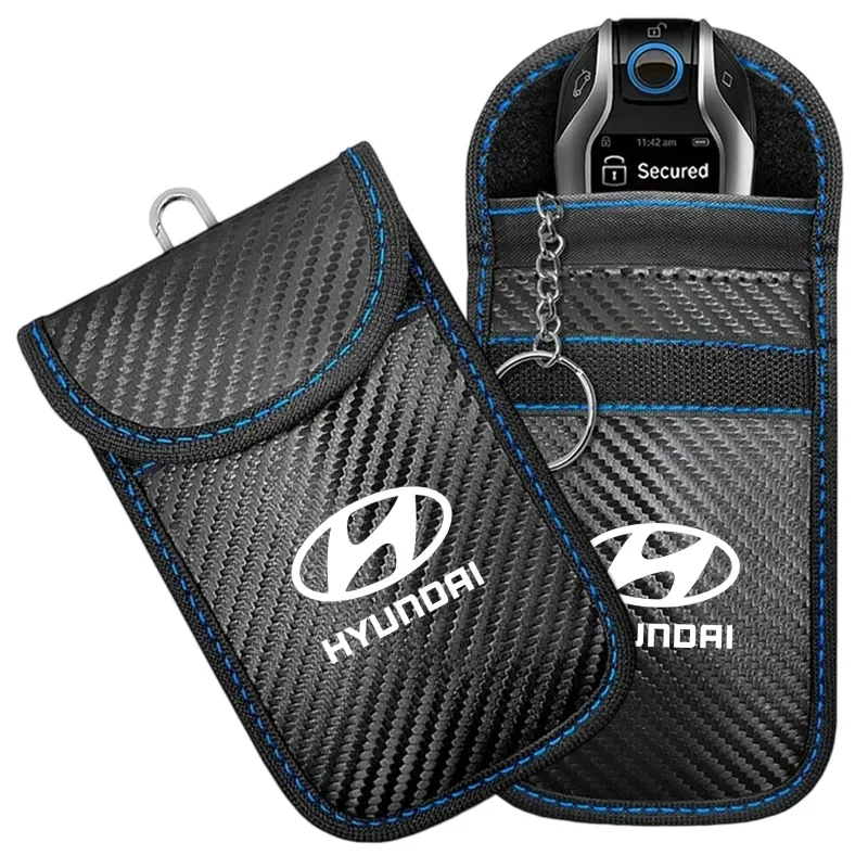 Фото Чехол для ключей Hyundai с защитой от помех, сумка Фарадея, органайзер для хранения автомобильных ключей с защитой от кражи, износостойкий материал №1