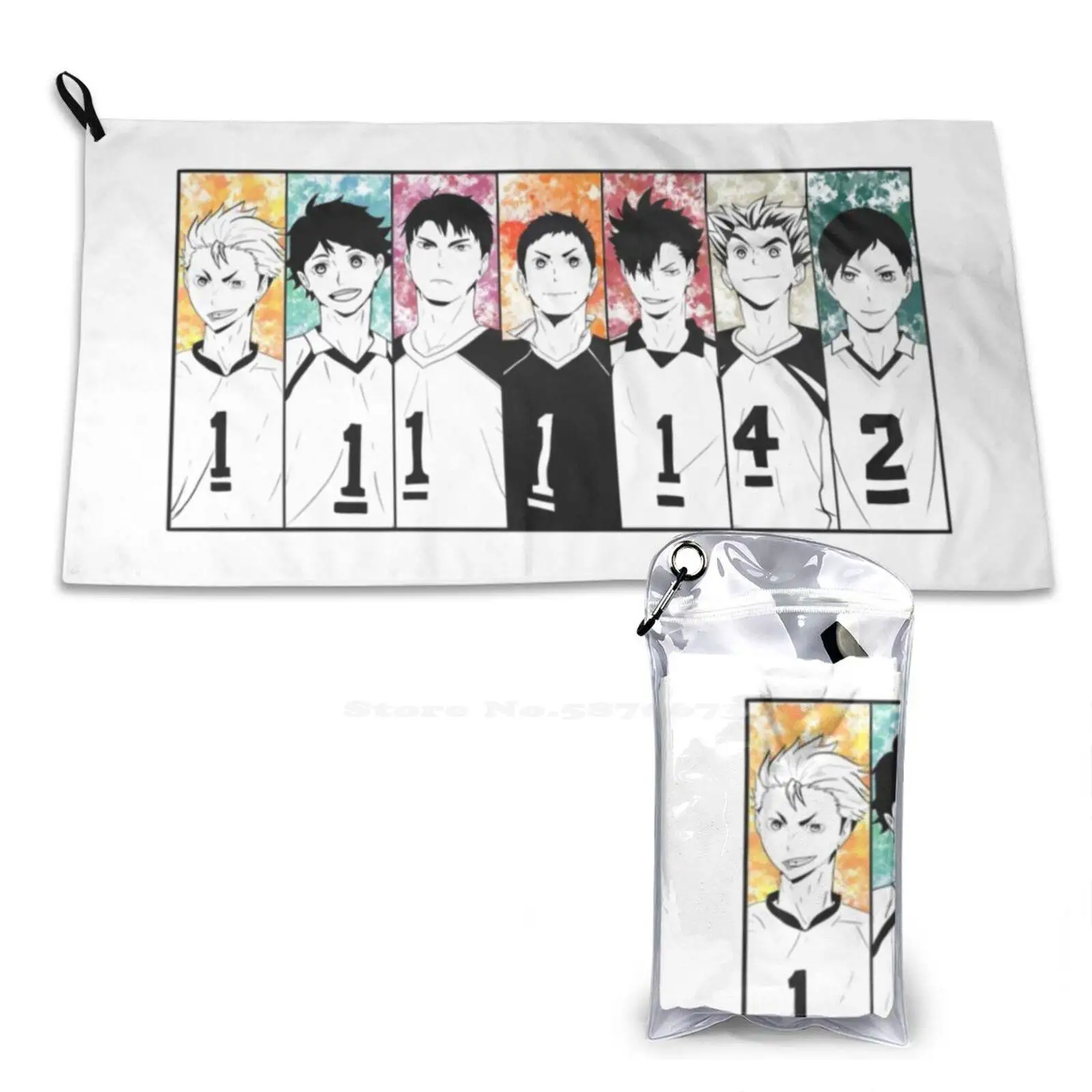 Haikyuu-Captain Squad Soft Comfortable Bath Shower Quick Dry Towel Haikyuu Captains Manga Anime Boys Yūji Terushima Tooru