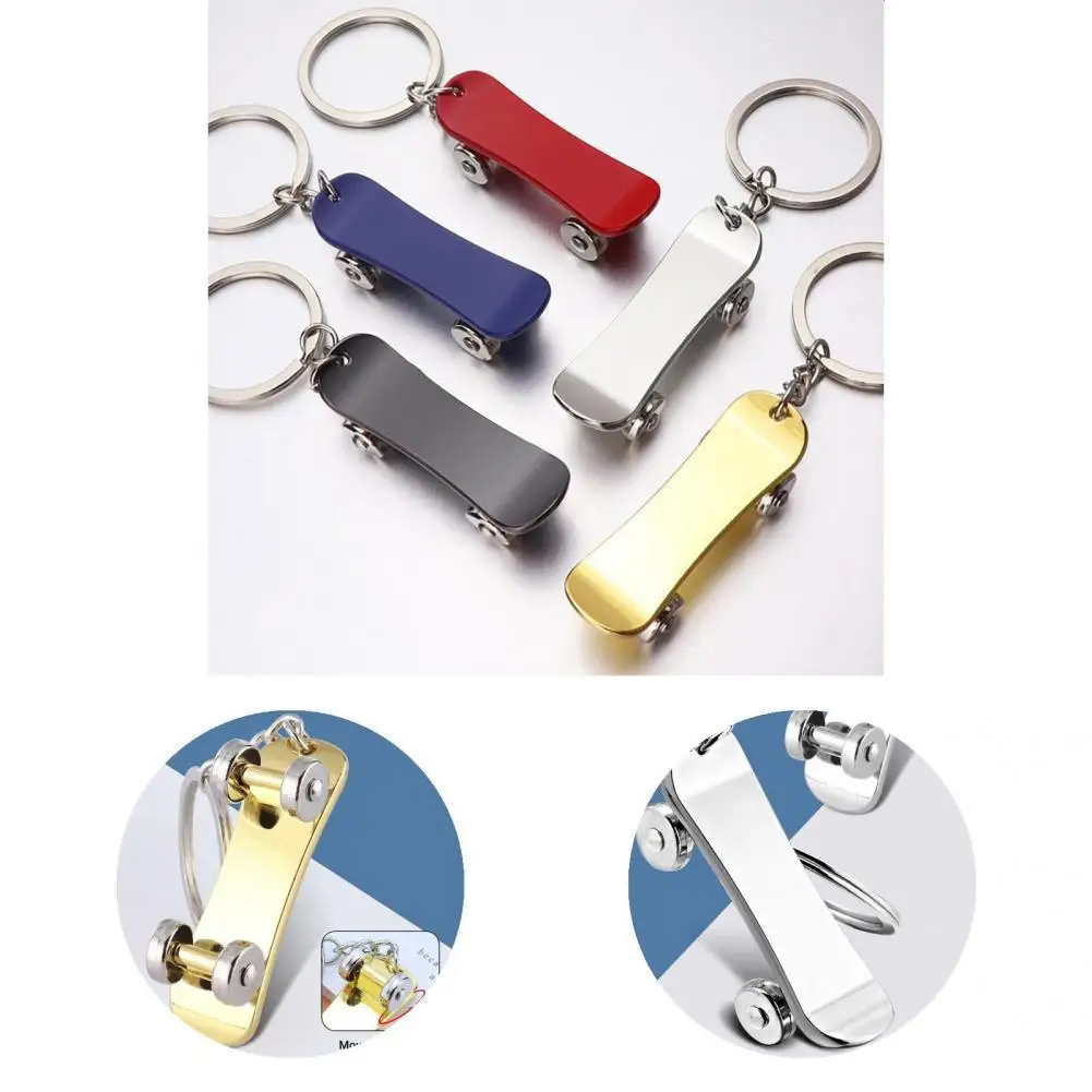 

Key Chain Cool Gift Fine Workmanship Metal Skateboard Bag Pendant for Car Key Key Ring Bag Pendant