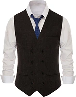 sleeveless mens suit vest herringbone jacket casual party steampunk waistcoat blazer masculino
