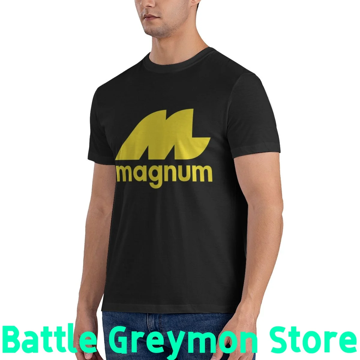 Футболка Magnum-Berhad мужская с принтом Модная хлопковая тенниска круглым вырезом и