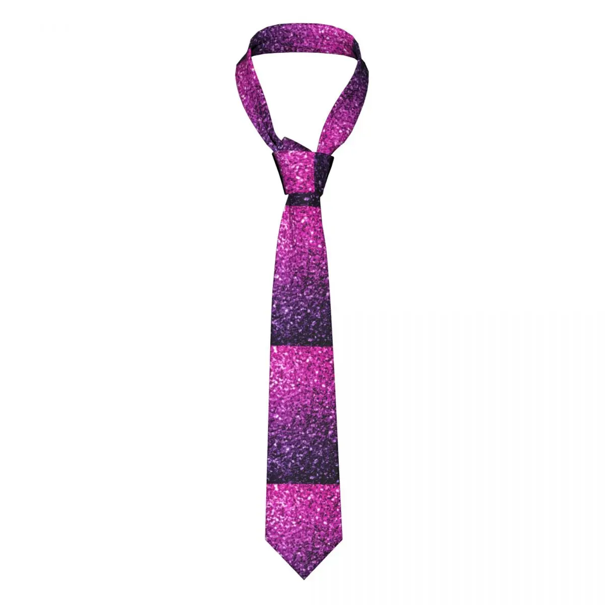 

Faux Glitter Sparkle Tie Purple Pink Ombre 8CM Fashion Neck Ties Accessories Business Men Shirt Cravat