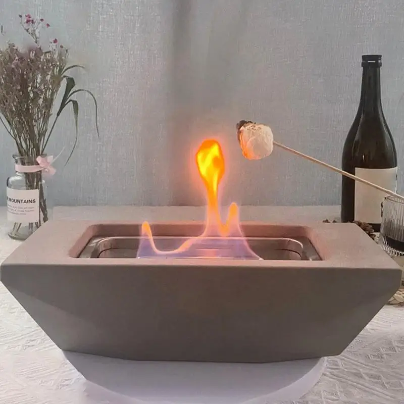 

Tabletop Fire Pit Boat Shape Smokeless AlcoholFireplace Mini Indoor/Outdoor Portable Table Top Firepit For Patio Garden