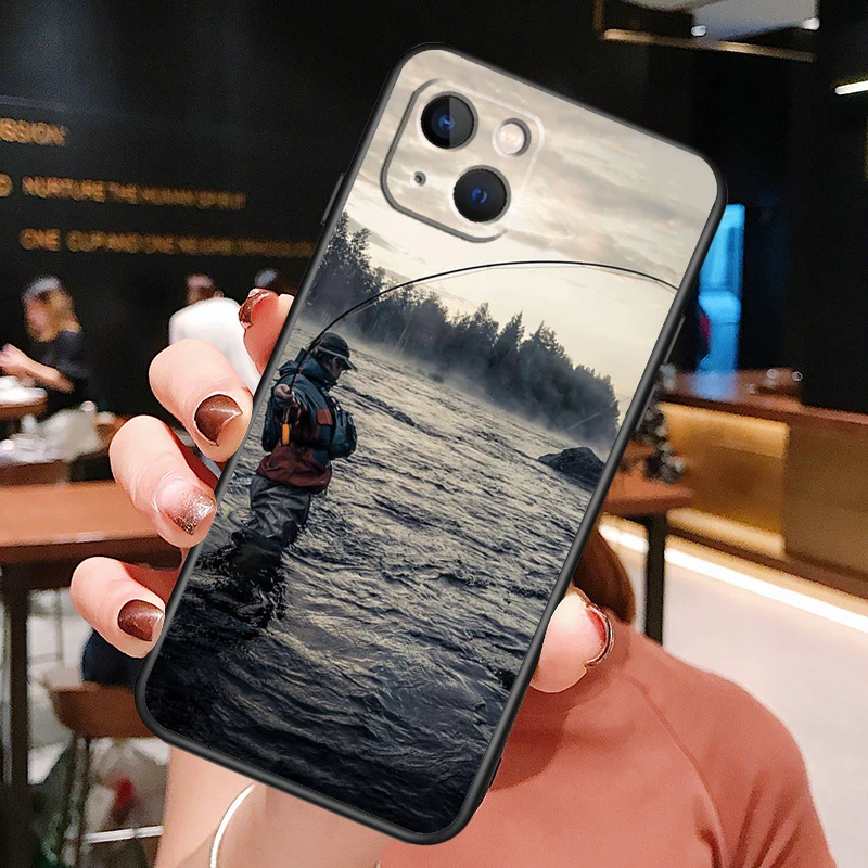 Чехол для телефона с рыболовными удочками iPhone 13 Pro Max 12 11 X XS XR 6S 7 8 Plus SE 2020 Мягкий