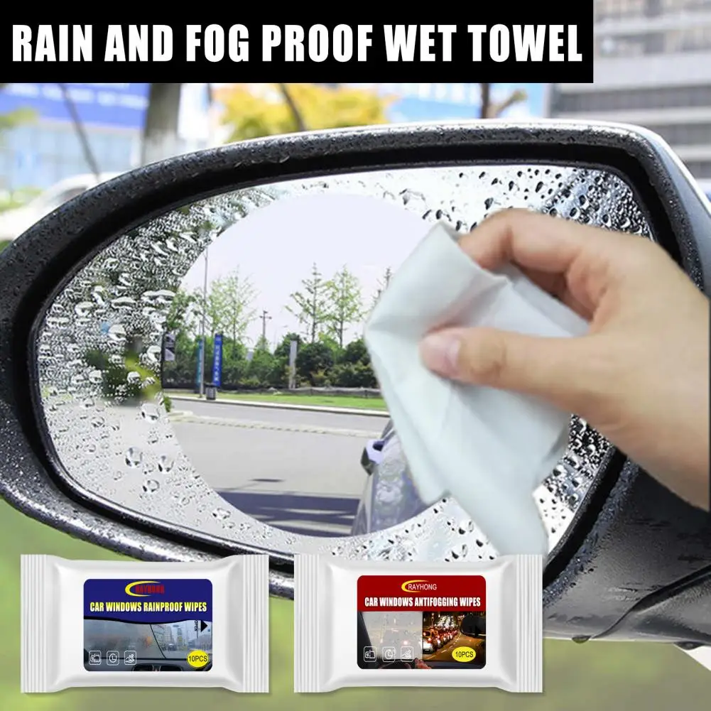 

Fogging Wipes Multifunctional Disposable Thick Car Window Rainproof Wipes for Rearview Mirror