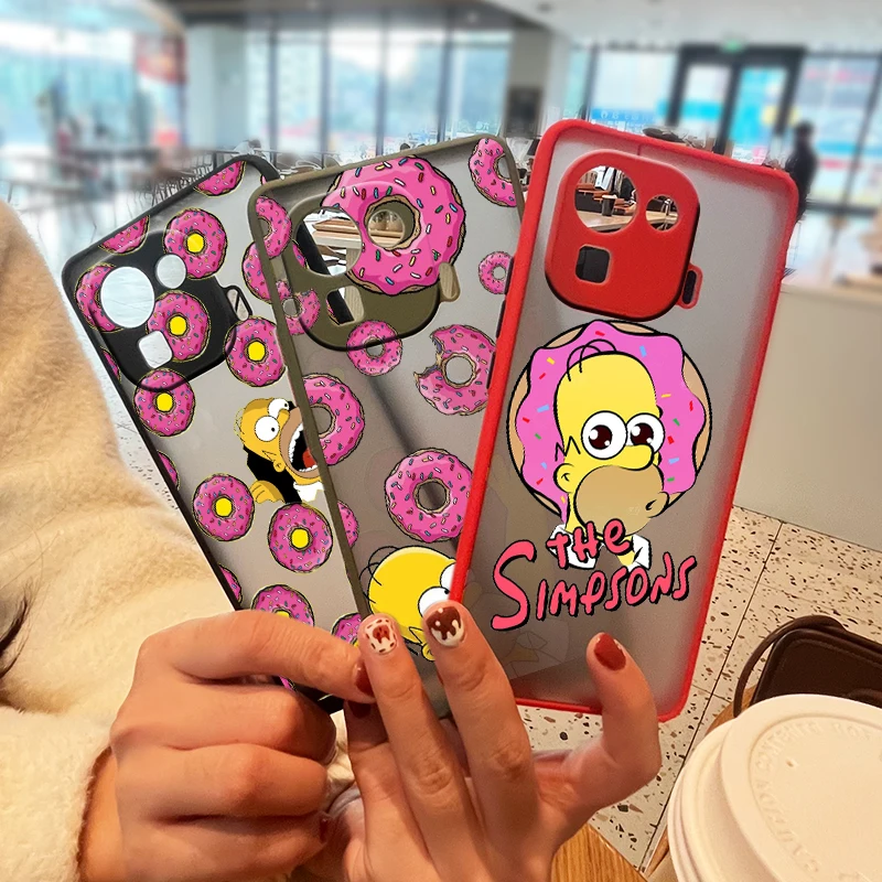 

Cartoon The Simpsons For Xiaomi Mi 11 11T 10 10S 10T Ultra Lite Pro 9 8 Poco X3 F3 GT NFC Frosted Translucent Phone Case