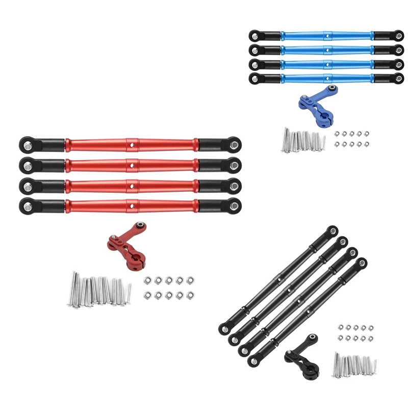

Metal Front And Rear Link Rod Tie Rod With 25T Servo Arm Steering Link Rod For RC Car ARRMA 1/8 KRATON OUTCAST 6S Parts Red