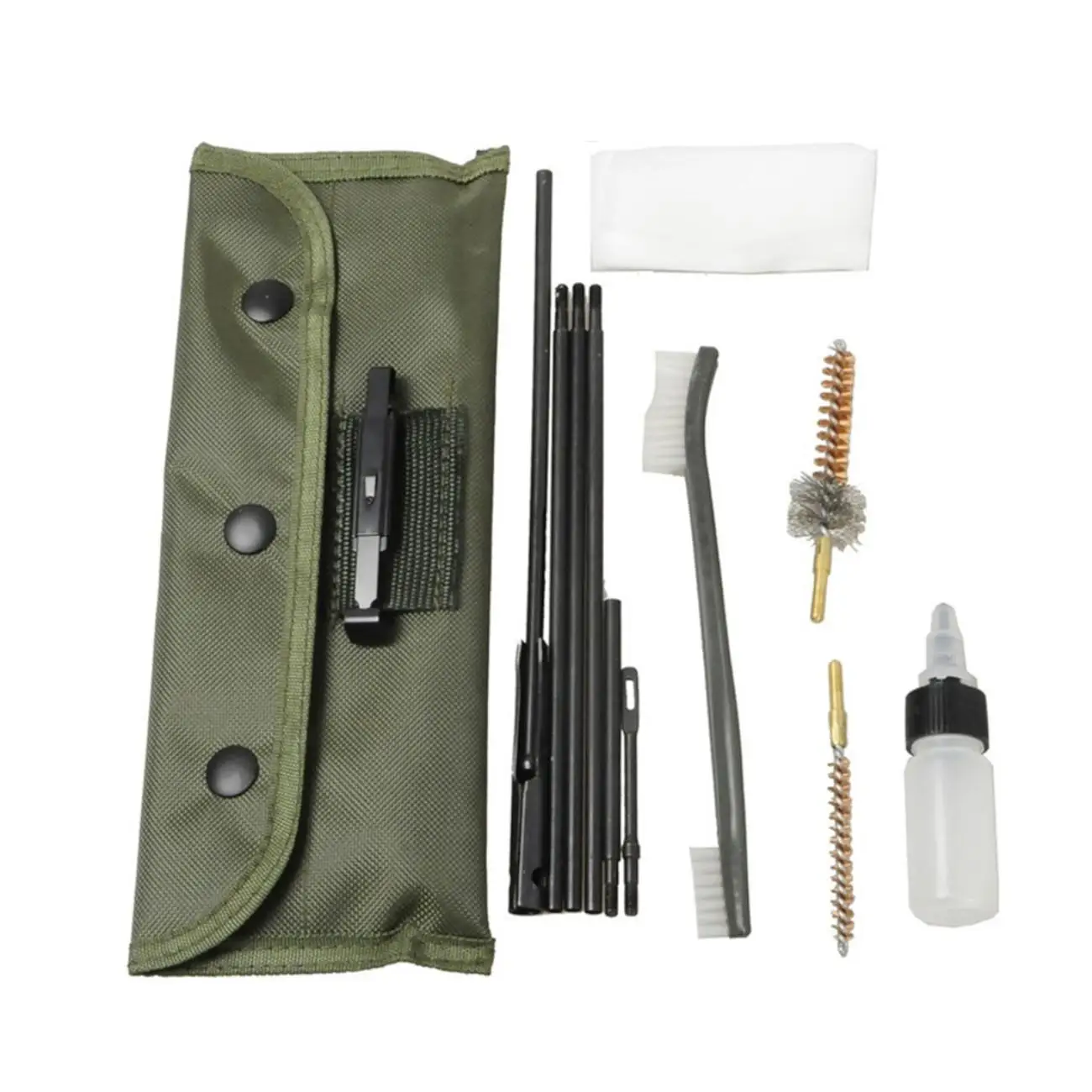 

10pcs AR-15 / M16 Gun Cleaning Kit Universal Butt Stock Cleaning Kits For all M16 and AR15 Variants Tactical Rifle Gun Brushes