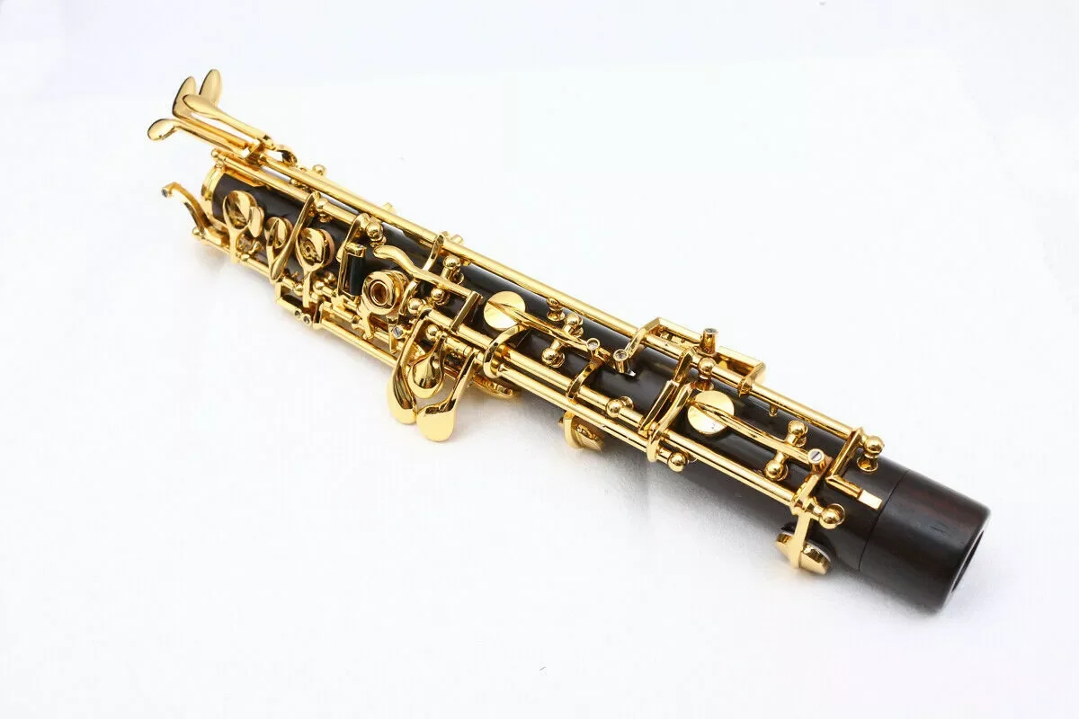 Новый гобой C Key из черного дерева с раскладывающимся резонатором F и позолоченным