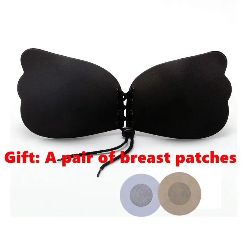 

Invisible Nipple Invisible Bra Push Up Silicone Bra for Wedding Sticky Reusable with Transparent Straps Backless Lingerie