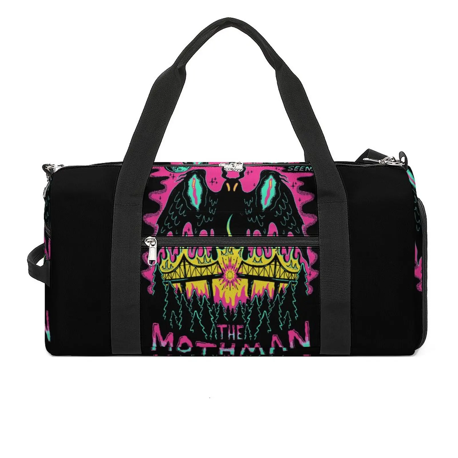 

Mothman Gym Bag Cryptid Buzzfeed Unsolved Madej Outdoor Sports Bags Gym Accessories Travel Training Handbag Novelty Fitness Bag