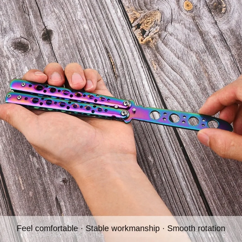 Новый складной нож-бабочка тренажер из нержавеющей стали портативный