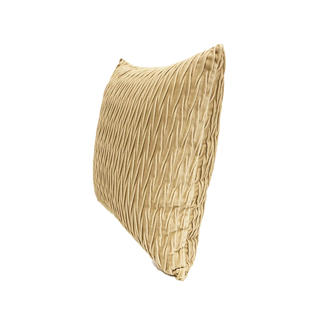 

45x45cm Hotel Square Office Striped Decoration Bedroom Sofa Couch Farmhouse Pillow Cover Travel Portable Soft Velvet Car Home