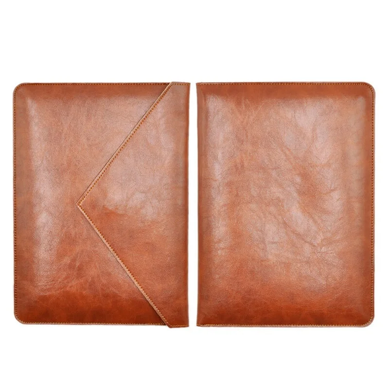 

Двойной карманный Стильный чехол-конверт для ноутбука, чехол из микрофибры и кожи для MacBook Pro Retina & Air 12 13 15 16
