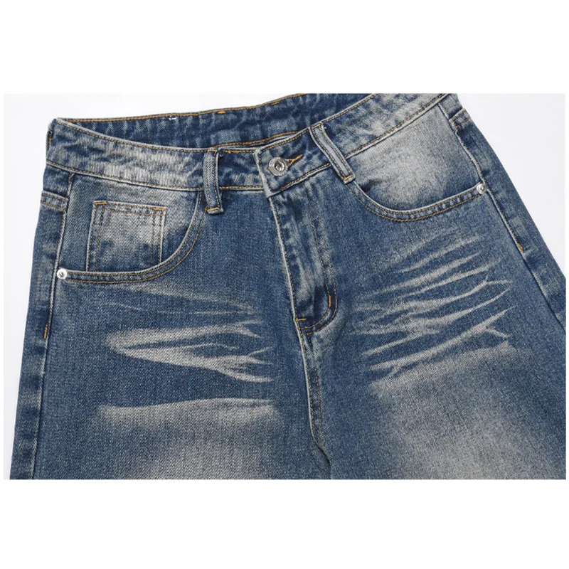 Men Clothing Fashion New Style Baggy Straight Cylinder Jeans Trend Simplicity Casual Pants Vintage Trousers Autumn and Winter