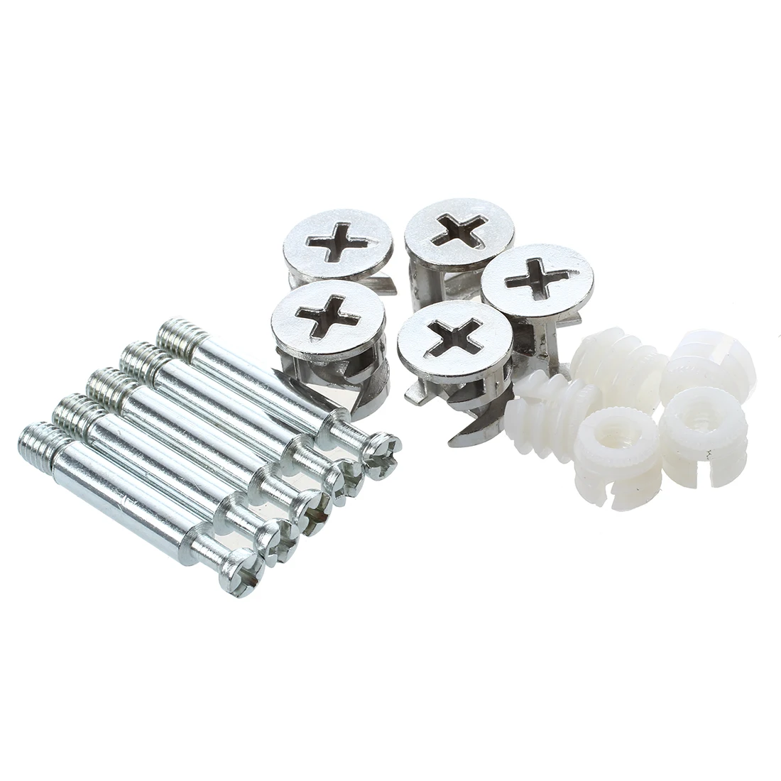 

Furniture Cam Fitting with Dowel and Pre-Inserted Nut (Set of 5)